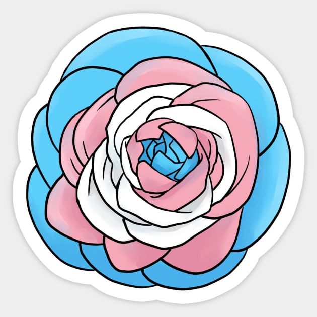 LGBT Pride Flower Trans-nunculus Sticker by xerosse